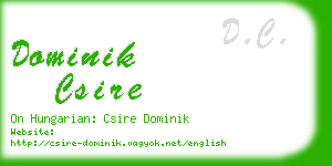 dominik csire business card